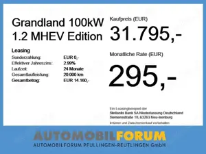 Opel Grandland 100kW 1.2 MHEV Edition Neues Modell Bild 4