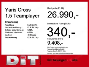 Toyota Yaris Cross 1.5 Teamplayer Klima Kamera Tempomat Bild 3