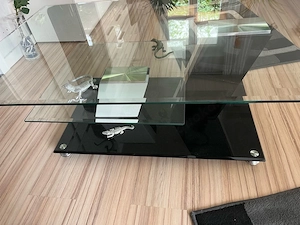 Couchtisch Glas schwarz 115x74 cm