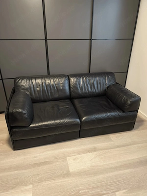 De Sede DS 76 Leder Designer Modulsofa Ecksofa Eckcouch Couch Sofa schwarz Bild 6