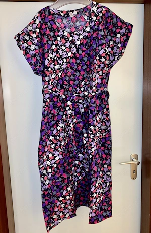 Freizeit-  Sommerkleid Gr.44-46 BW 55 cm Baumwolle Kurzarm farbenfrohes Muster  NEU Bild 2