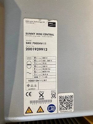10x SMA WR Sunny Mini Central SMC 7000HV-11 geprüft 