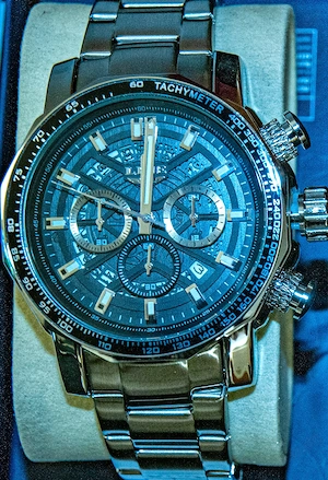 LIGE Chronograph Armbanduhr   3 ATM wasserdicht   Datum & Tag Bild 4
