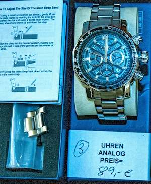 LIGE Chronograph Armbanduhr   3 ATM wasserdicht   Datum & Tag Bild 8