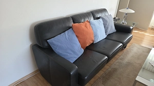 Couchgarnitur echtes Leder Bild 2