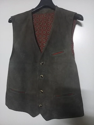 Trachten Janker Jacke mit Weste Gr.52 in olive grau von SANDERSON Bild 6