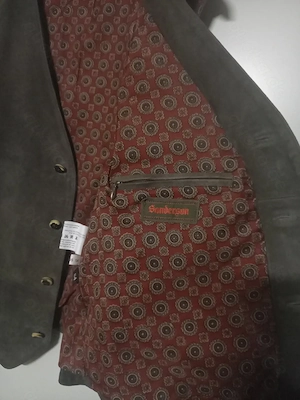 Trachten Janker Jacke mit Weste Gr.52 in olive grau von SANDERSON Bild 8