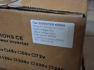Reiner Sinus Wechselrichter 4000W 12V 220V, USB-A, Funk-Fernbedienung und Batterietester Bild 8