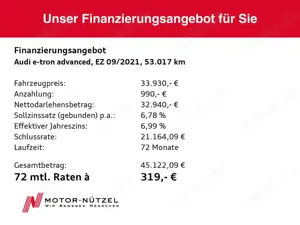 Audi e-tron 55 QU ADVANCED 5JG+LED+NAVI+AIR+ACC+HuD Bild 5