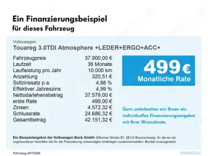 Volkswagen Touareg 3.0TDI Atmosphere +LEDER+ERGO+ACC+ Navi Bild 2