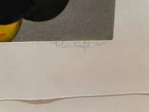 Karin Kneffel TRAUBEN Lithographie (Meisterschülerin G. Richter)