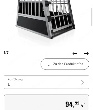 Hundetransportbox Alu   Größe L   stabil & sicher