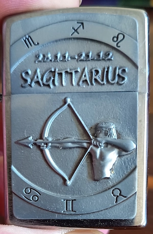Original Zippo feuerzeug Schütze Emblem