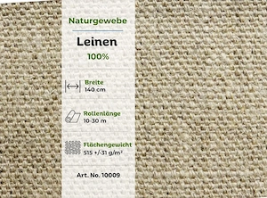 100% Leinenstoff für Werkstatt, Design, Polsterei   ab 1 Rolle