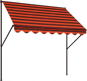 Balkon- Terrassenklemmmarkise und 1 Stück Balkonsichtschutz