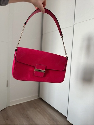 Schultertasche pink gold 