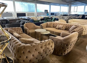 neu Sofa Set inkl Elektro Kamin und Couchtisch 
