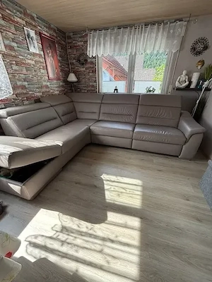 Leder Couch mit Funktionsecke