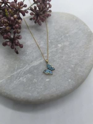Schmetterling    Halskette Echt gold 14k 585