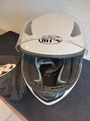 Motorradhelm weiß Gr. S