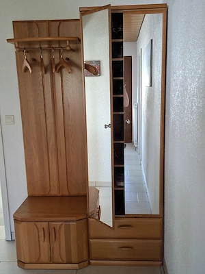 Garderobe Holz Eiche natur teilmassiv