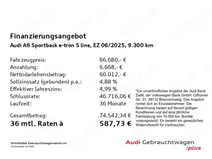 Audi A6 e-tron 2x S line *AHK*PANO*HdUp*21* Bild 4