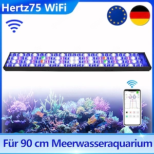 2 st PopBloom WiFi Led Aquarium Light, Full Spectrum Marine Aquarium Lamp