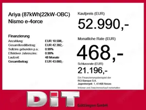 Nissan Ariya (87kWh|22kW-OBC) Nismo e-4orce ACC+LED+SHZ Bild 3