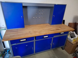 Küpper 12157 Werkbank (B x H x T) 1700 x 840 x 600 mm Blau, Silber
