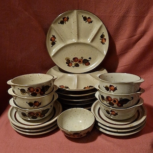 Fondue-Geschirr von Winterling (19-teilig   Vintage Mid-Century) 
