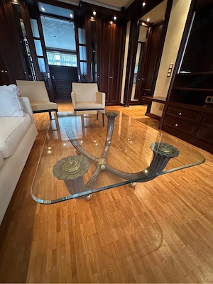 Couchtisch metall mit Glasplatte