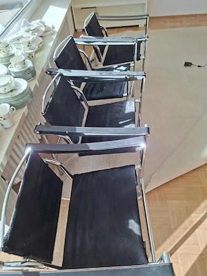 4 Stück Fauteuil á Dossier Basculant (Fell) ehemals LC1von Le CorbusierCassina.de Bild 2