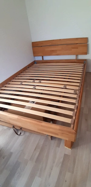 Holzbett  Bettrahmen 1,40 x 2,00 m, Vollholz mit Rost ,nur Selbstabholung