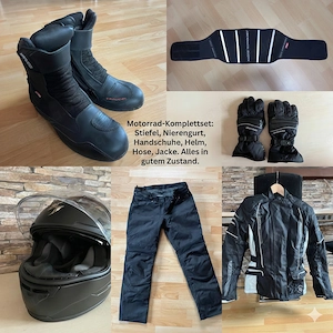 Motorradbekeidung DAMEN KOMPLETT-SET Gr. 40, 42 (Helm, Jacke, Hose, Stiefel) - wie NEU