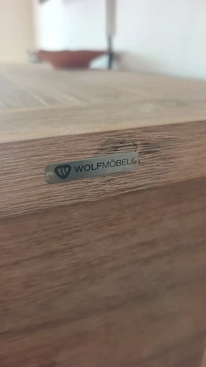 Wolf Möbel Highboard 110 cm hoch, BEACH, Akazie Massivholz Bild 3