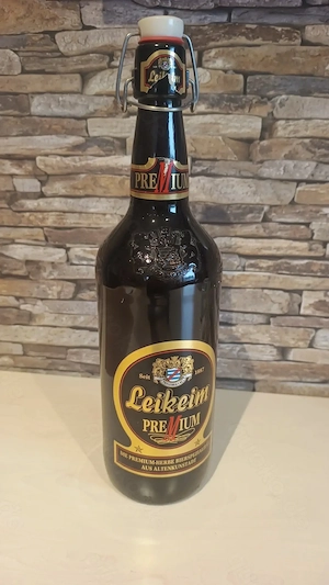 Leikeim Premium 2 l Bierflasche leer   Rarität & Deko