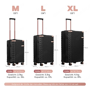 3tlg Reisekoffer Kofferset Trolley-Koffer 
