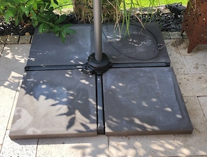 4 Betonplatten -  für Schirmständer