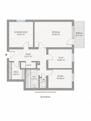 3 Zimmer Wohnung in 71522 Backnang zu vermieten