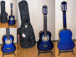 Verkaufe schöne blaue dreiviertel Kinder Konzertgitarre Nylonsaiten Gitarre* klassische Gitarre