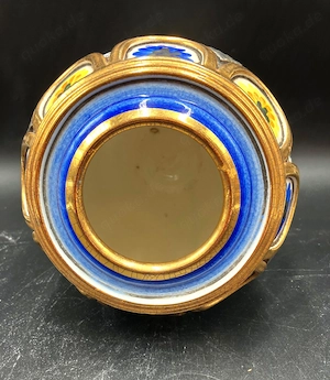 Keramikvase aus Valencia, Spanien, handbemalt, 21 x 18 cm Bild 5