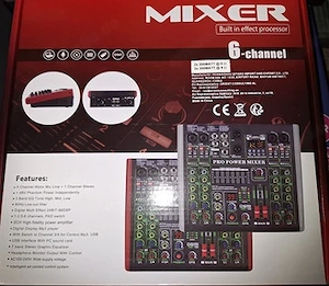 Multitalent Powermixer 6 Kanal 2x 300WATT BT USB PC Rec Aufnahme auf USB PA DJ Bühne Bild 8