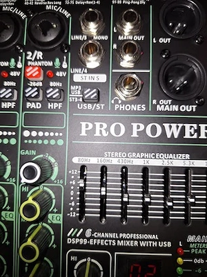 Multitalent Powermixer 6 Kanal 2x 300WATT BT USB PC Rec Aufnahme auf USB PA DJ Bühne Bild 7
