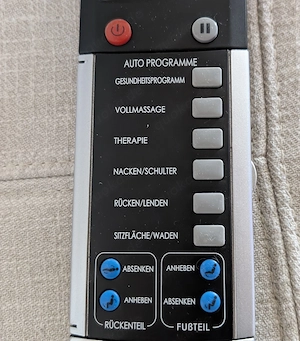 Massagesessel mit 6 voreingestellten Programmen für jung und alt