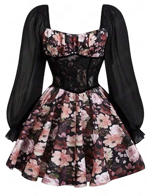 Blumenkleid mit Corsagenteil