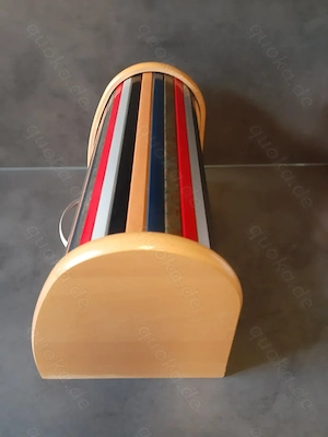 Brotkasten Harlekin mit Rolldeckel ,Holz Brot-Box Bild 2