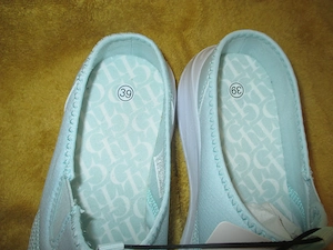 NEU mit ETIKETT Mesh Textil Slip One Schlupf Slipper Loafer Sabot Schuhe GIN TONIC 39  6 mint grün Bild 4