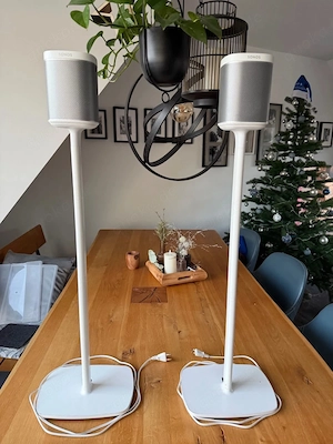 Sonos Play:1 - Zwei (2) Wireless Speaker in weiß mit Ständern