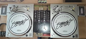 DJ-Set Komplett: 2x Technics MK7, Teufel-Anlage & Laser   Dobermann zieht ein!