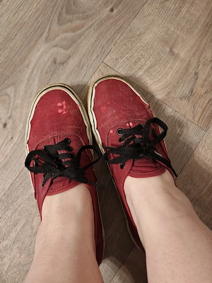   Getragene VANS Authentic   Maroon   Viel Charakter & Echter Look  